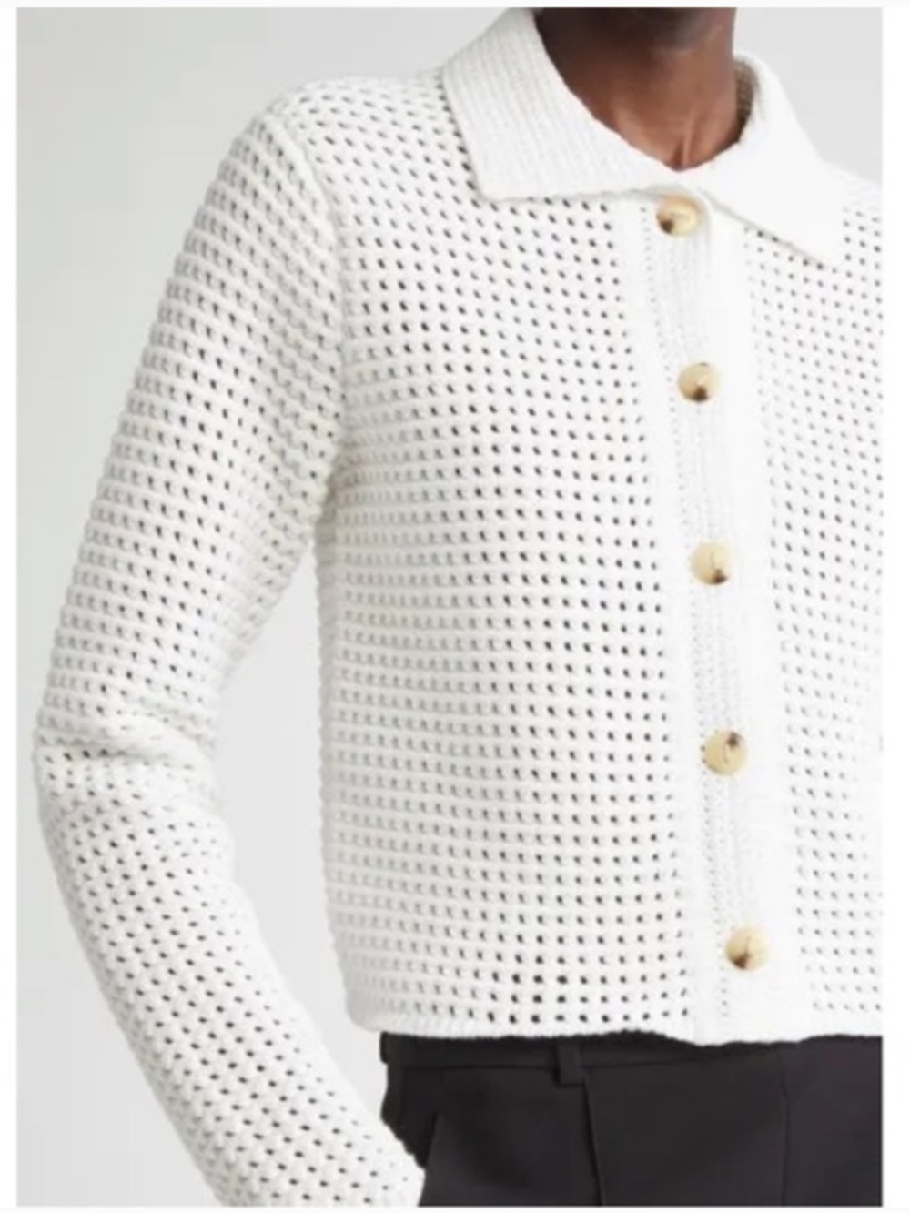 Vince. block stitch cardigan/Jacket sweater, L, CB2621 - Picture 2 of 7